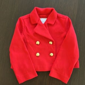 Red Gold Button Blazer